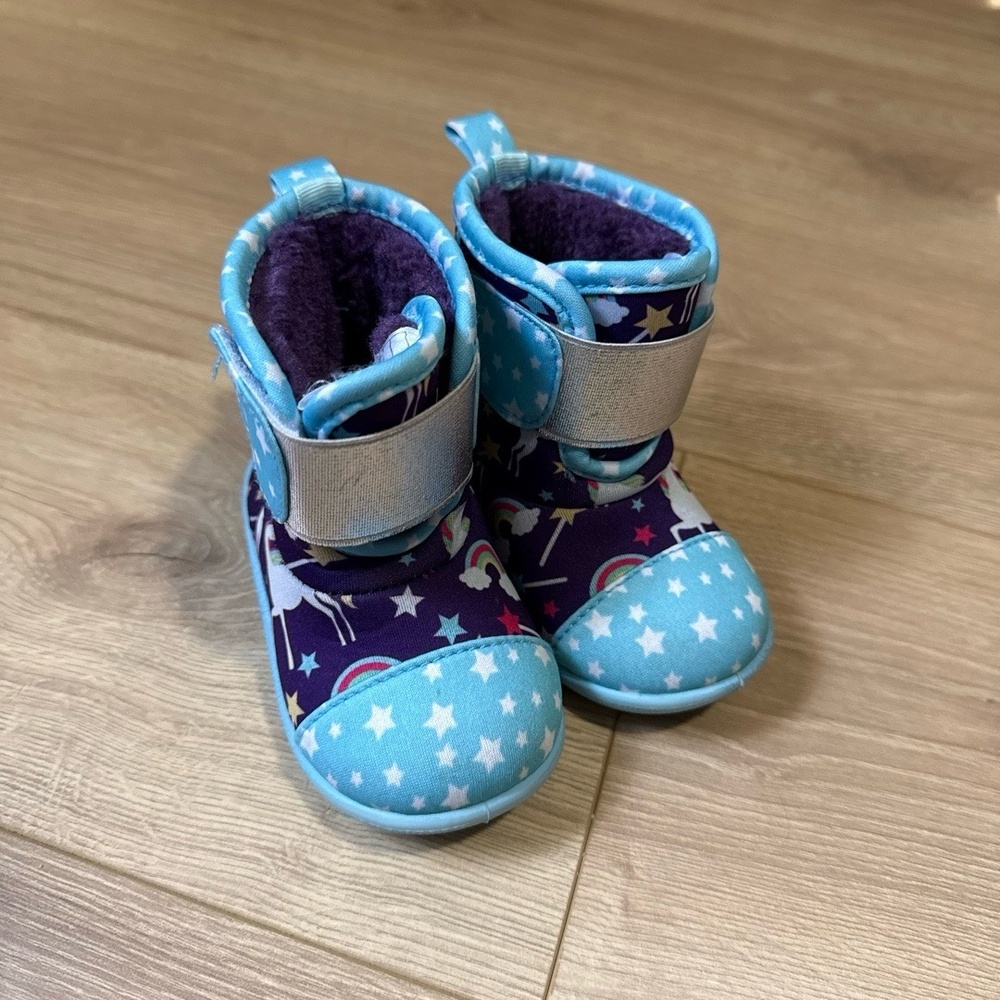 Western Chief Blue and Purple Kids Rain Boots